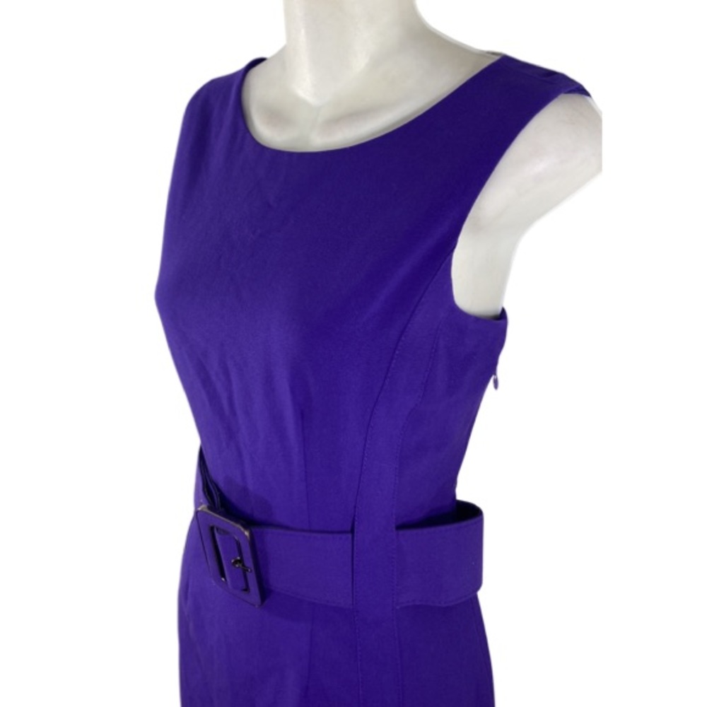 Calvin Klein purple belted sleeveless sheath dress PP21 - Picture 6 of 14